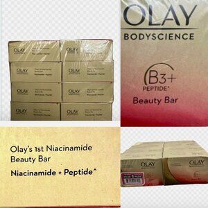 Olay Body Science Soap B3  Niacinamide + Peptide Beauty Bar Smoothing 8 Pack Lot